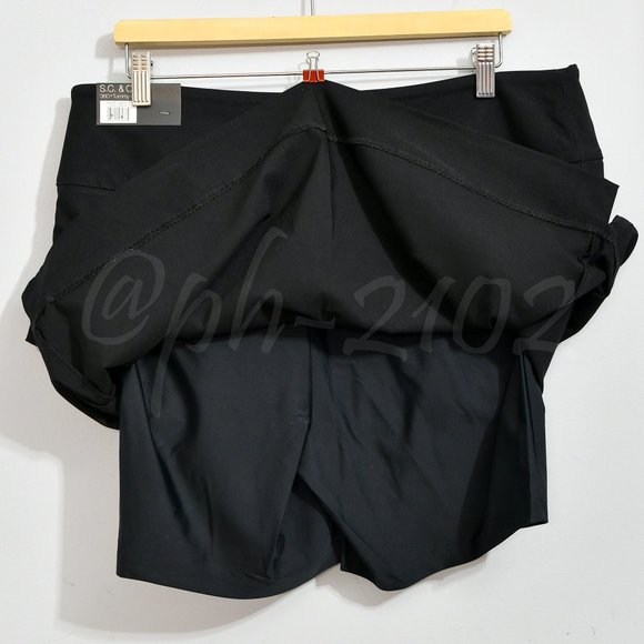 S.C.‎ & CO Ladies' Skort Pull-On, Tummy Control Waistband Black - Picture 5 of 8